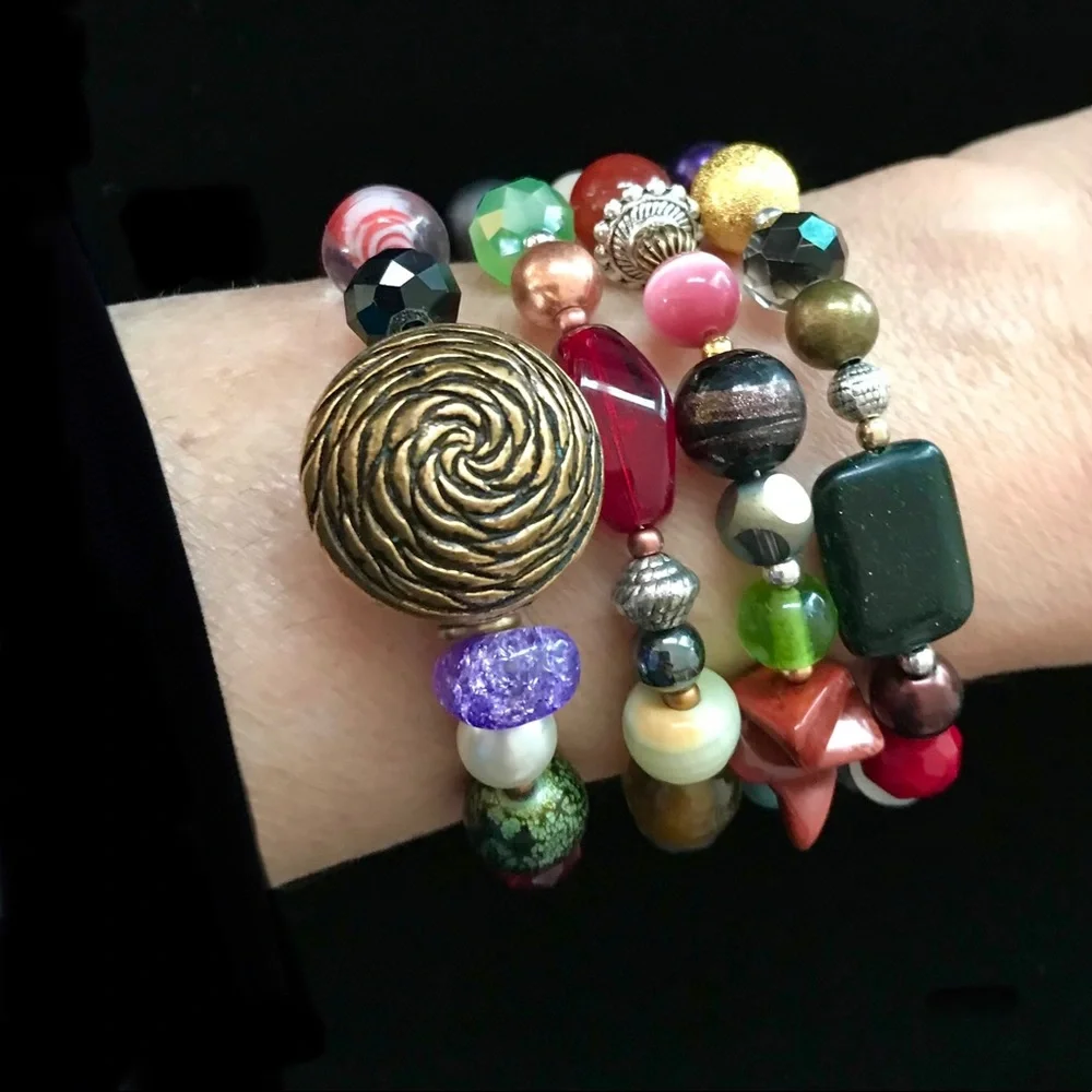 Handmade Bracelet with Vintage & Contemporary Elements (B75-1H) New Without Tags - Picture 2 of 11
